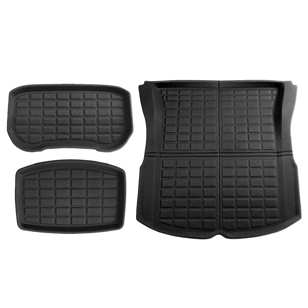 Weisshorn NEW Tesla Model 3 Highland 2024 Boot Liners Rear Frunk Well Trunk Cargo Mats