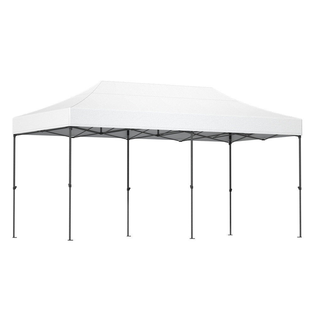 Instahut Gazebo Pop Up 3x6m w/Base Podx4 Marquee Folding Outdoor Wedding Camping Tent Shade Canopy White