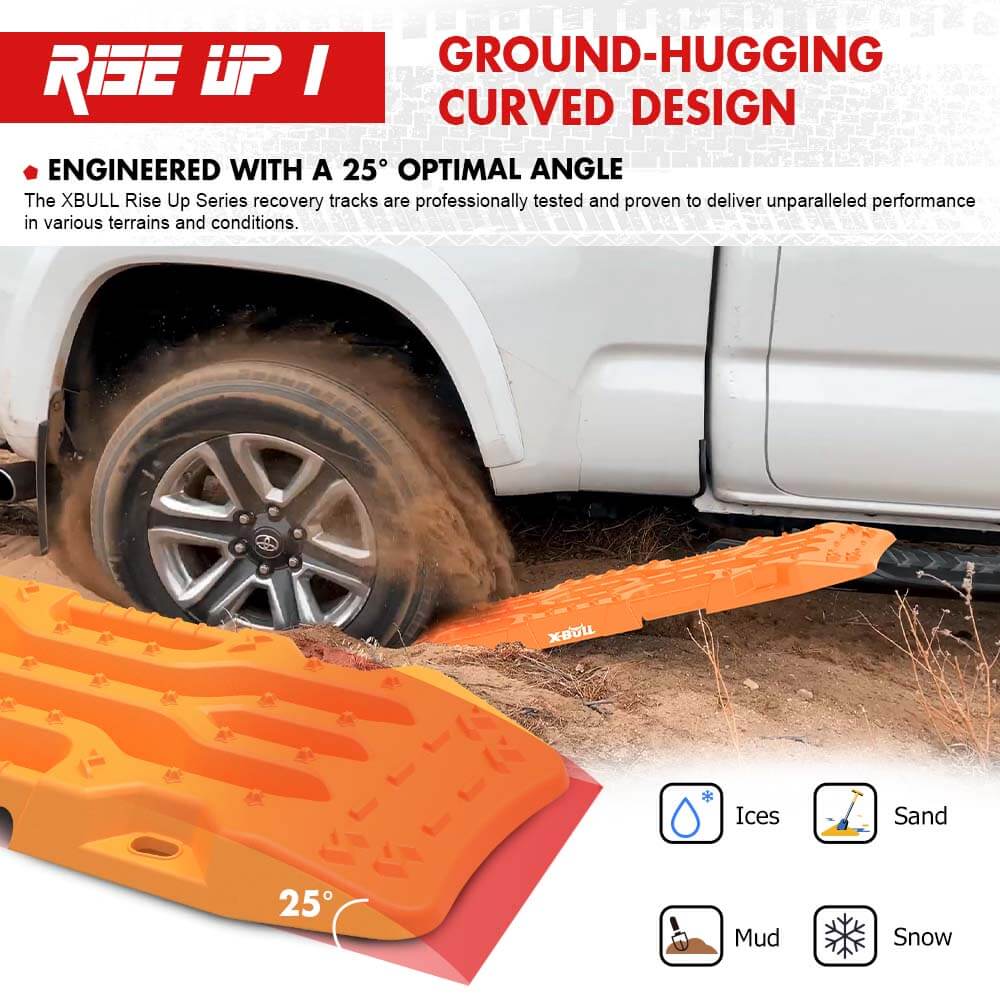 X-BULL 4X4 Recovery Tracks Boards 4PCS Sand Mud Snow Tracks Car Truck 4WD RISEUP