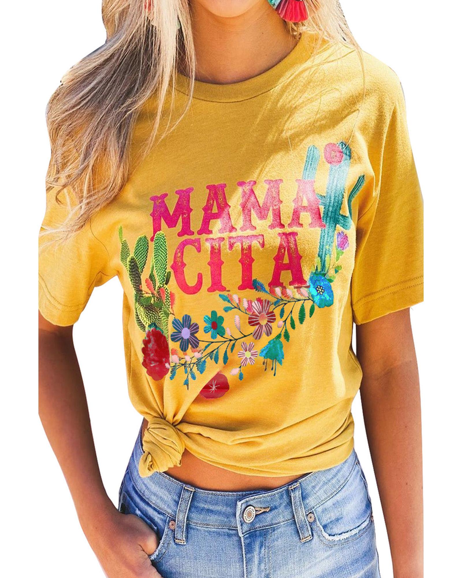 Azura Exchange Mamacita with Cactus Tee - S