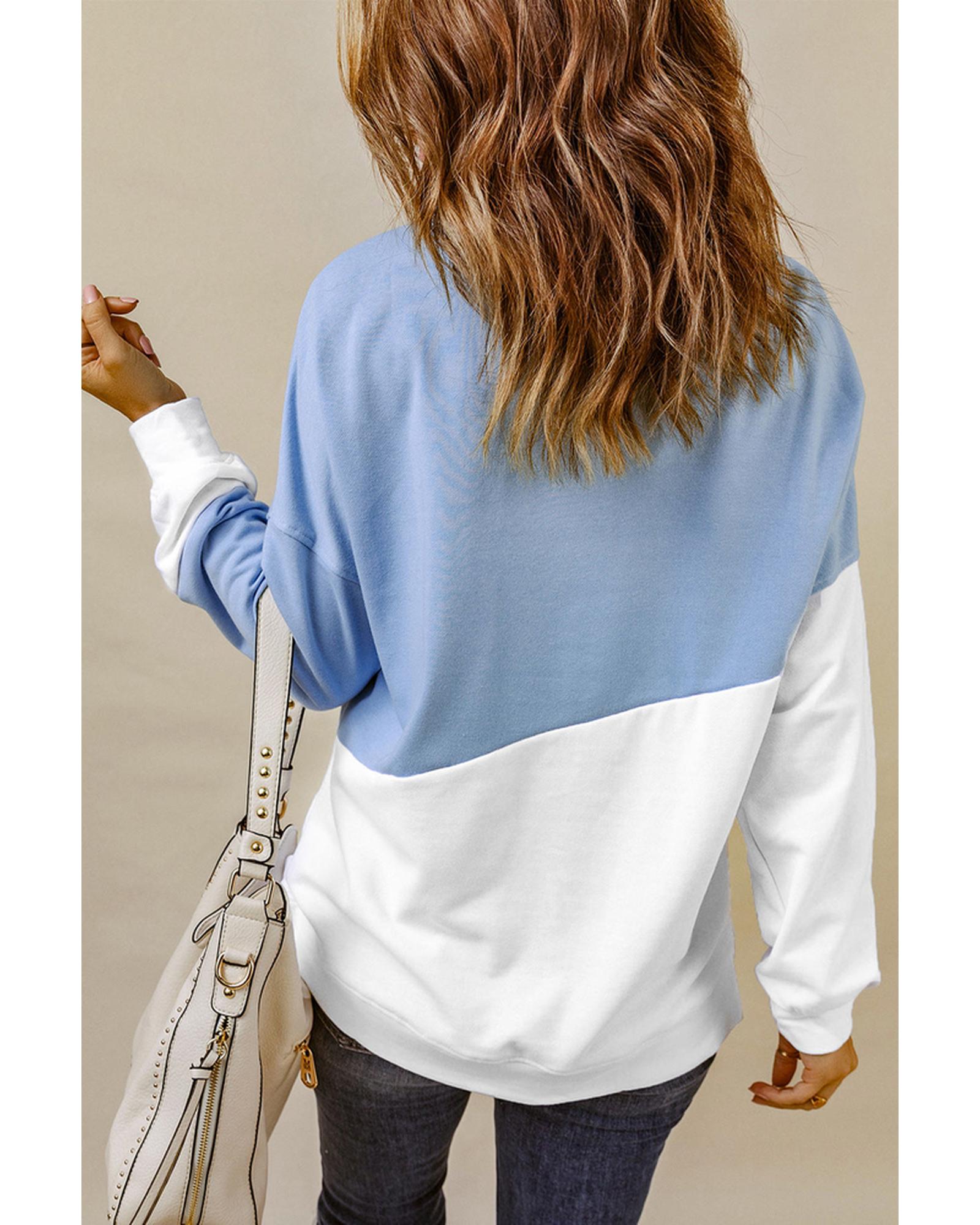 Azura Exchange Patchwork Dropped Shoulder Sweatshirt - M