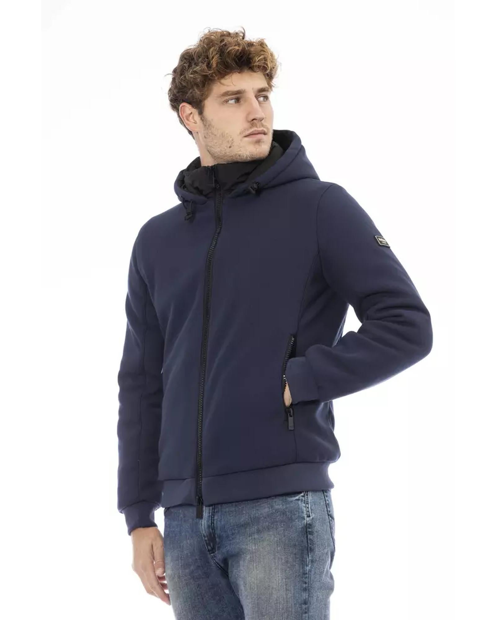 Threaded Pocket Jacket with Double Breasted Front Closure 3XL Men