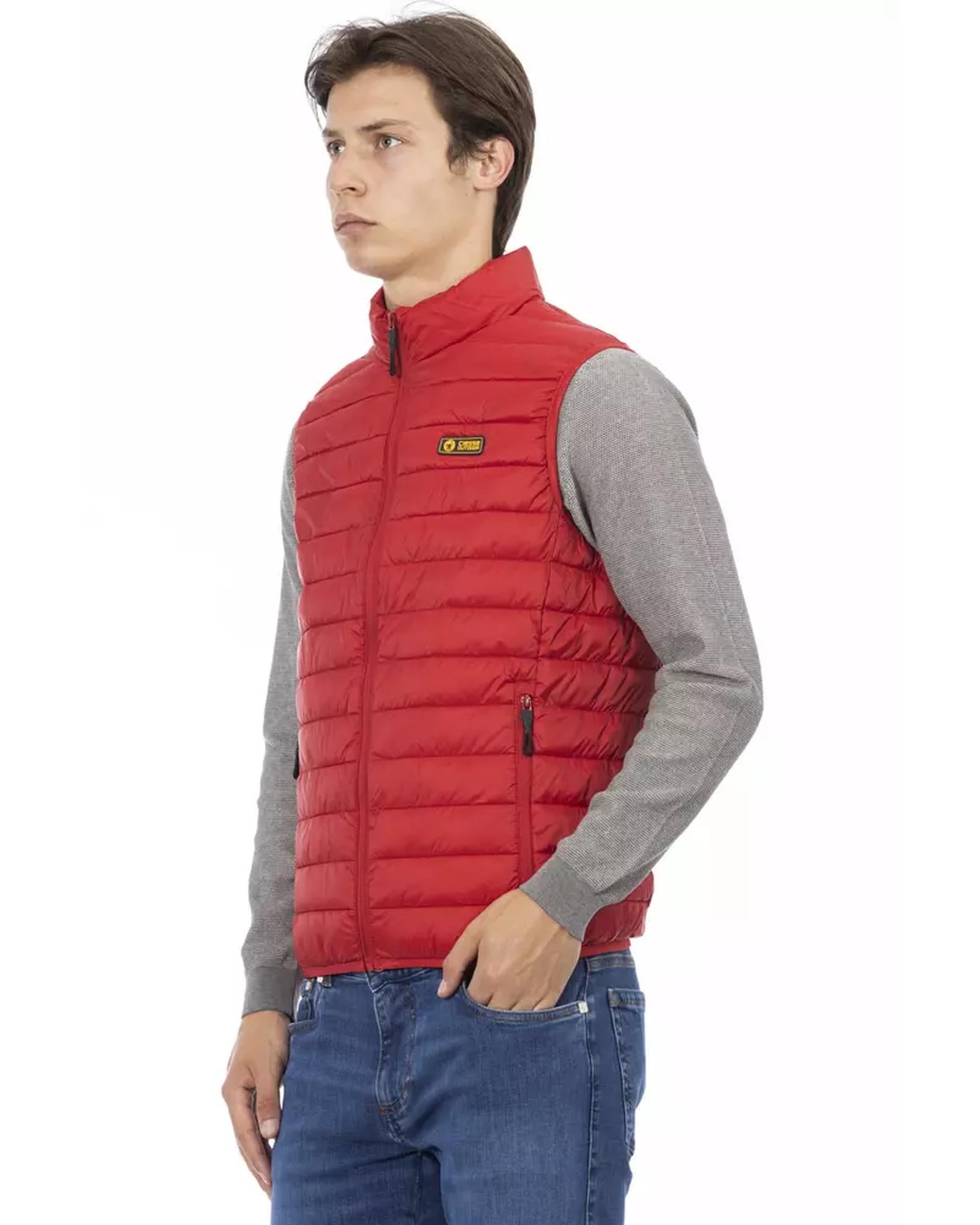 Sleeveless Down Jacket with Pockets and Metal Zip L Men