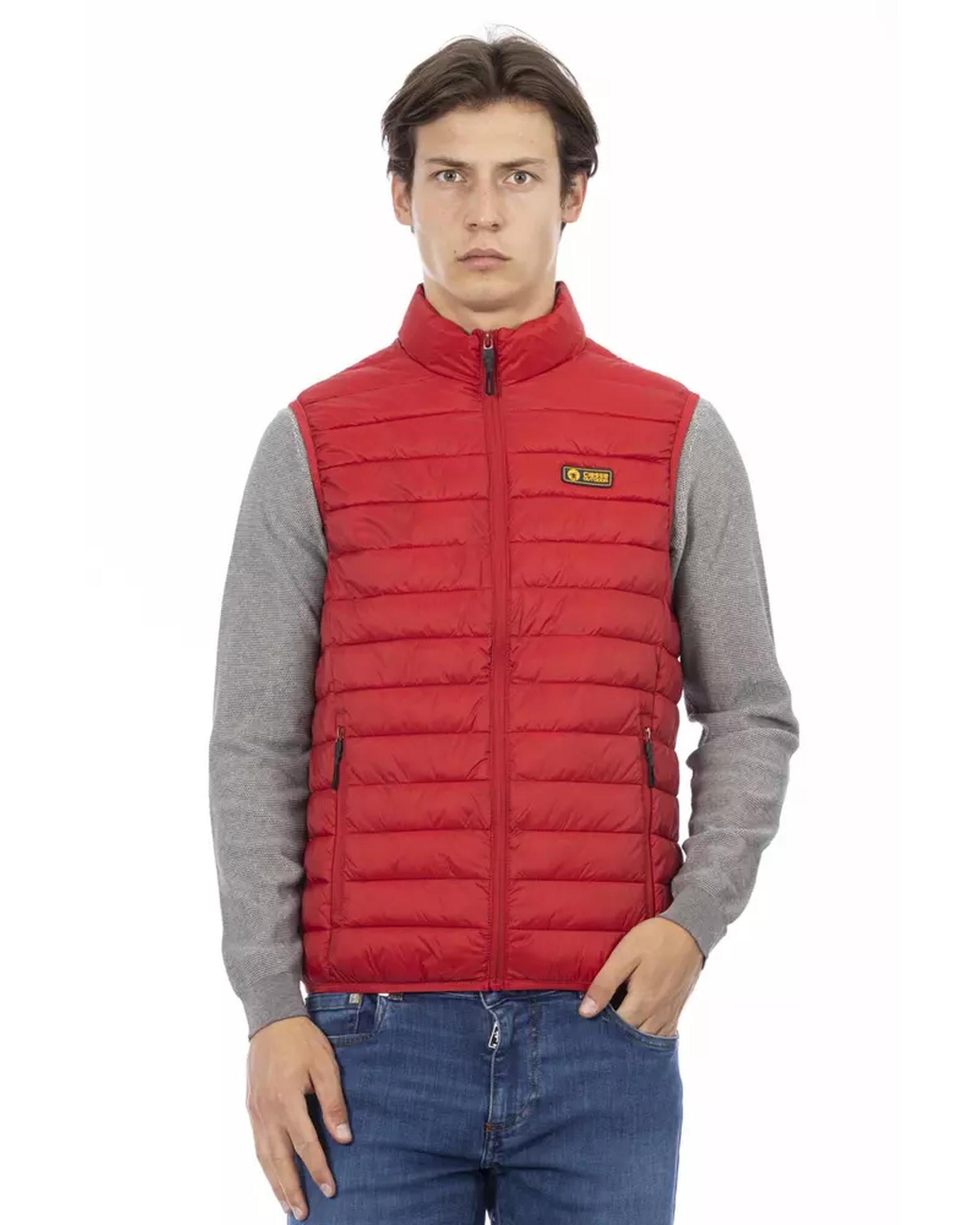 Sleeveless Down Jacket with Pockets and Metal Zip XL Men