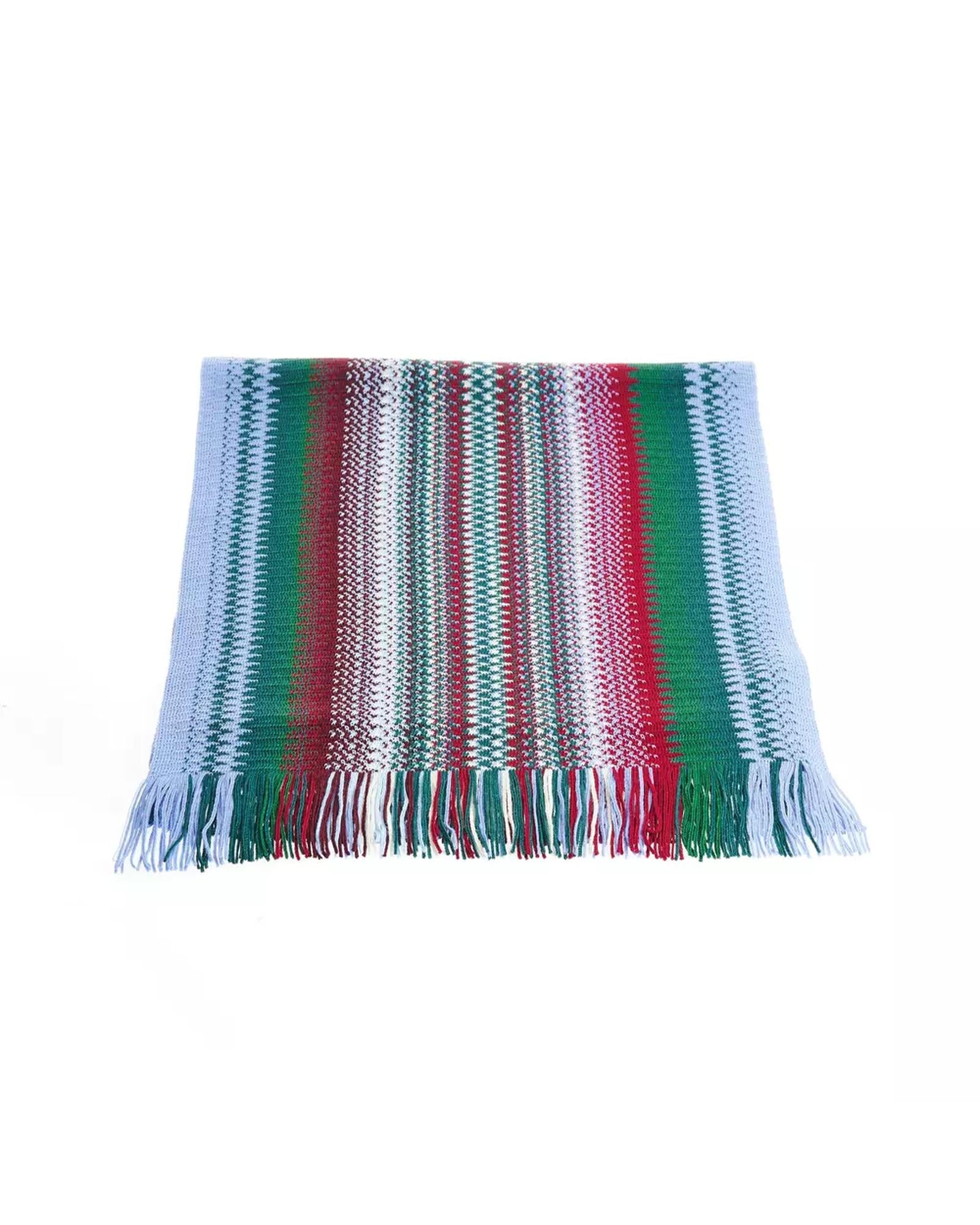 Geometric Pattern Fringed Scarf One Size Men