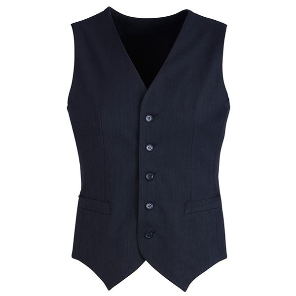 Mens Peaked Vest Waistcoat w/ Knitted Back Suit Formal Wedding Dress Up - Navy - 112