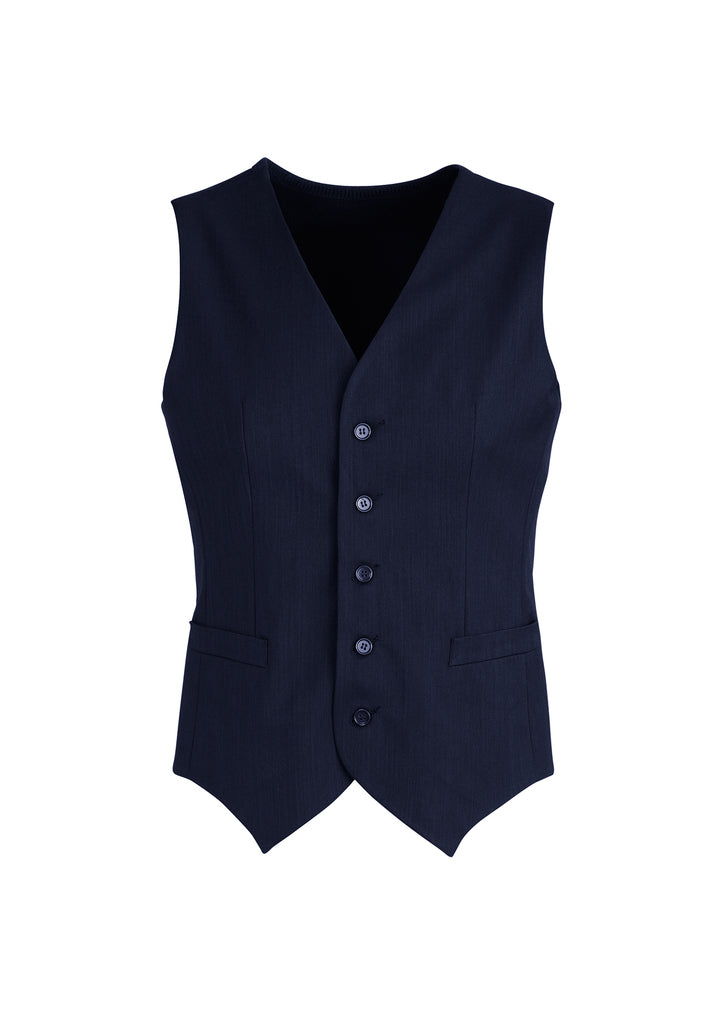 Mens Peaked Vest Waistcoat w/ Knitted Back Suit Formal Wedding Dress Up - Navy - 132