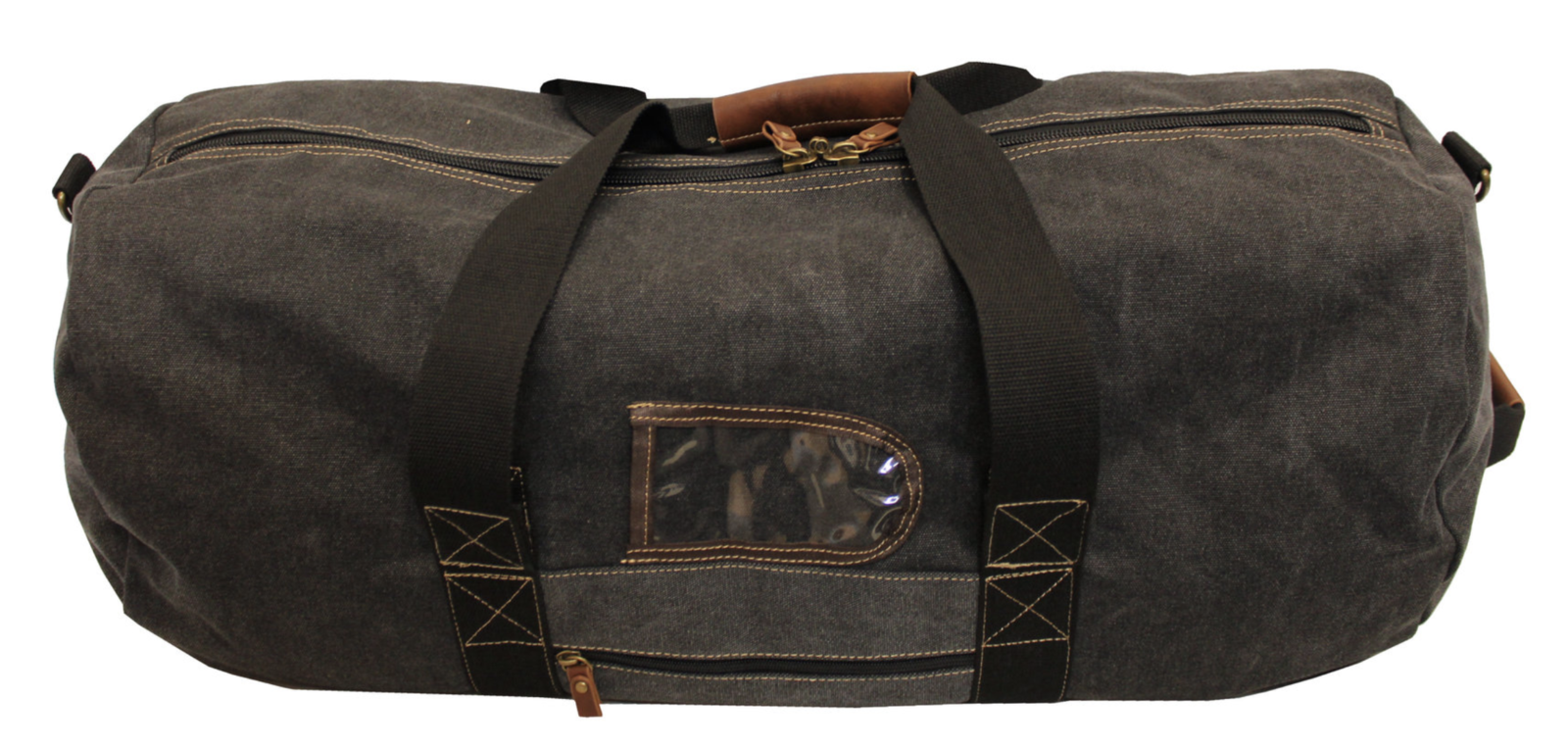 FIB 70cm Canvas Duffle Bag Travel Heavy Duty Large - Black