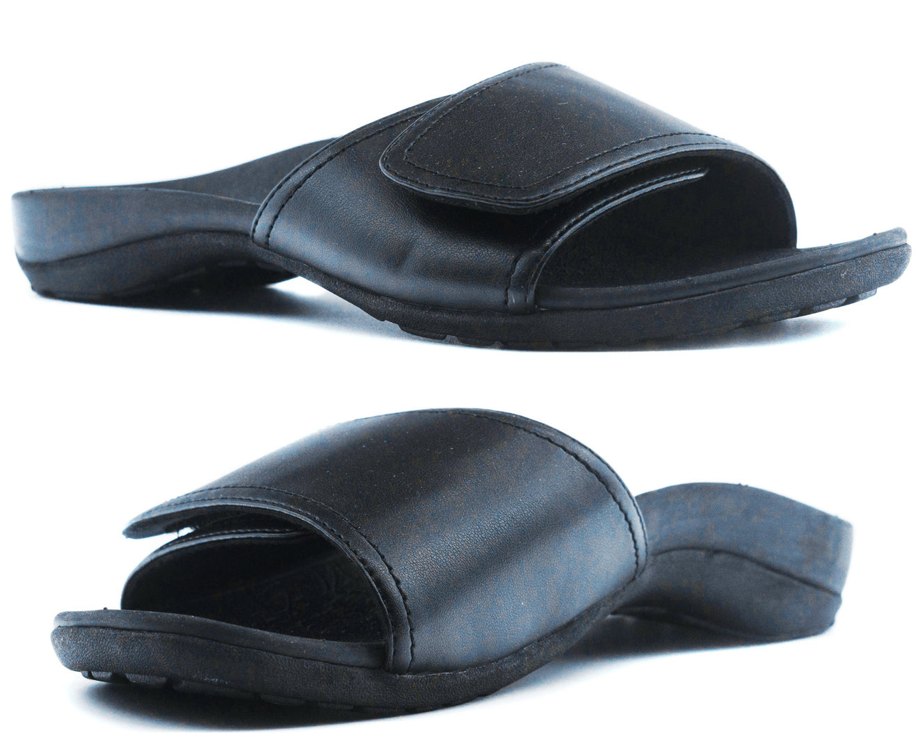 Axign Orthotic Slides Slip On Thongs Slippers Flip Flops - Black - EUR 38 (Mens UK5/Ladies US7)