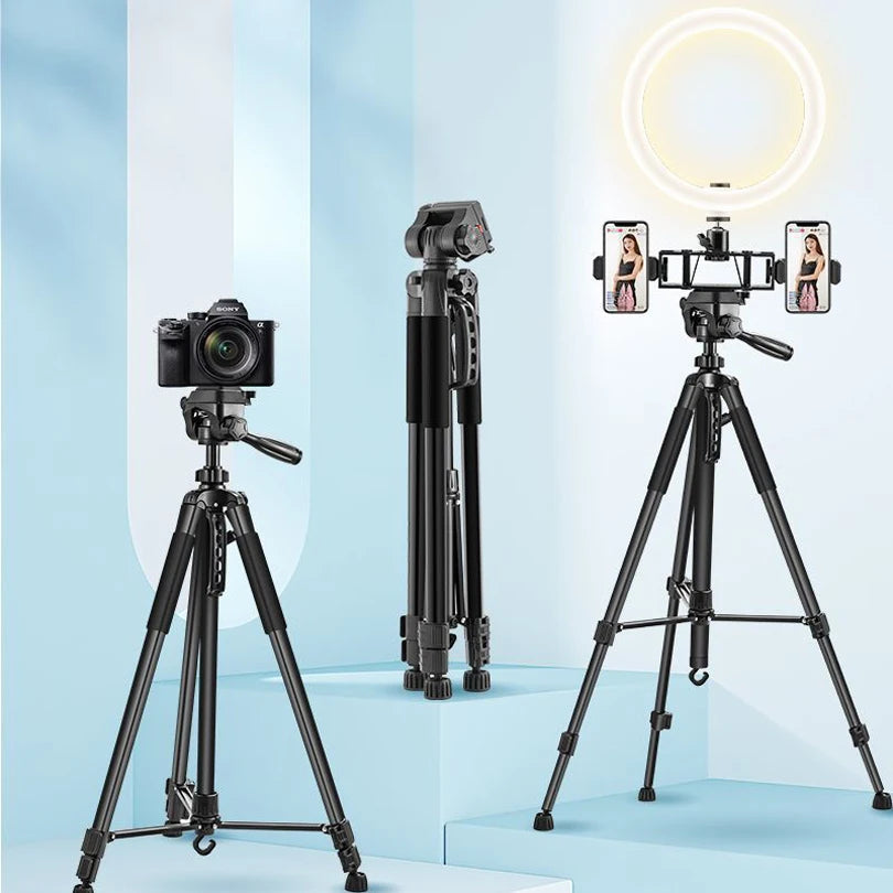 1.7m Tripod Portable Aluminum Alloy Camera Tripod Pan Head and Bag