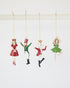 Stories Ornaments Green/Red Set Of 4 10.5cm