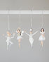 Stories Ornaments White Set Of 4 10.5cm