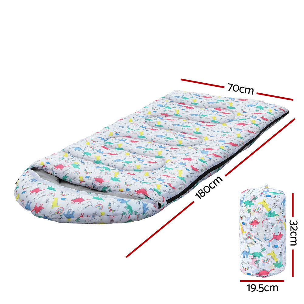 Weisshorn Sleeping Bag Kids Single Bags 180cm Thermal Camping Hiking White