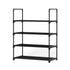 Artiss Shoe Rack 4-tier 12 Pairs Stackable Black