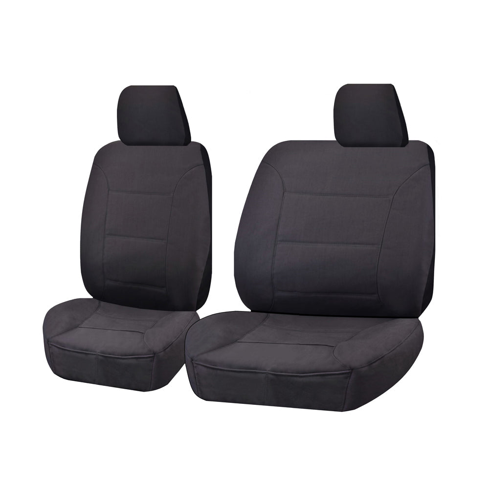 Seat Covers for MITSUBISHI TRITON ML-MN SERIES 06/ 2006 ? 2015 SINGLE CAB CHASSIS FRONT BUCKET + _ BENCH CHARCOAL CHALLENGER