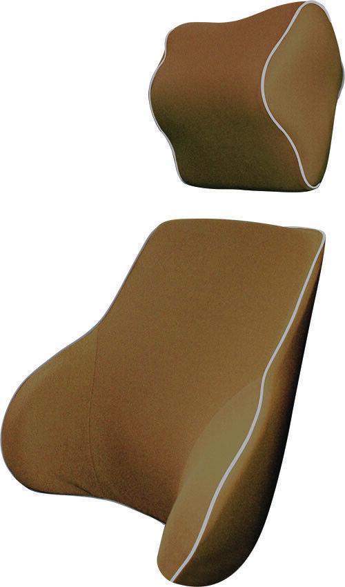 Memory Foam Lumbar & Neck Cushion Mocha