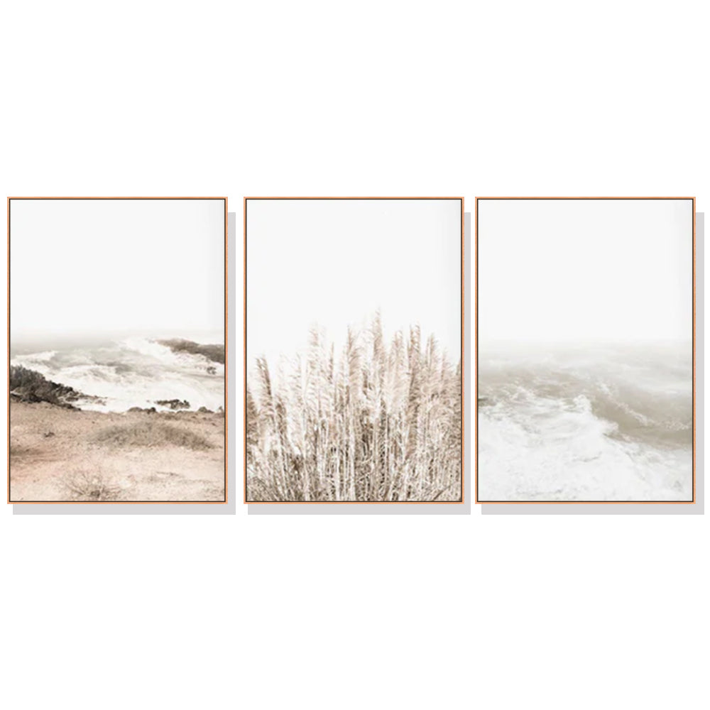 Wall Art 50cmx70cm Coastal Beach 3 Sets Wood Frame Canvas