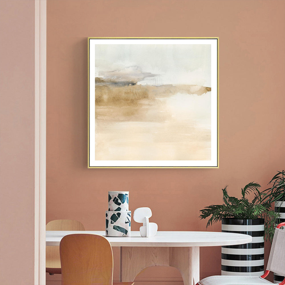 Wall Art 70cmx70cm Atmospheric Edge II Gold Frame Canvas