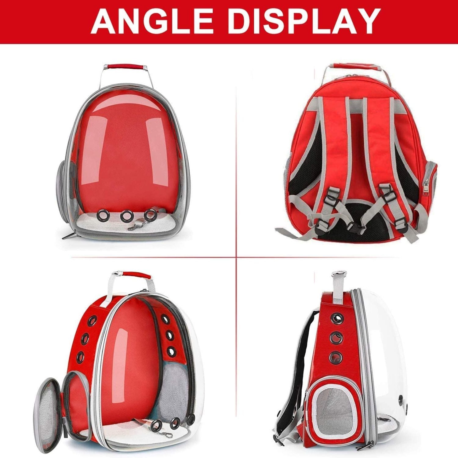 Floofi Space Capsule Backpack - Model 1 (Red) FI-BP-107-FCQ