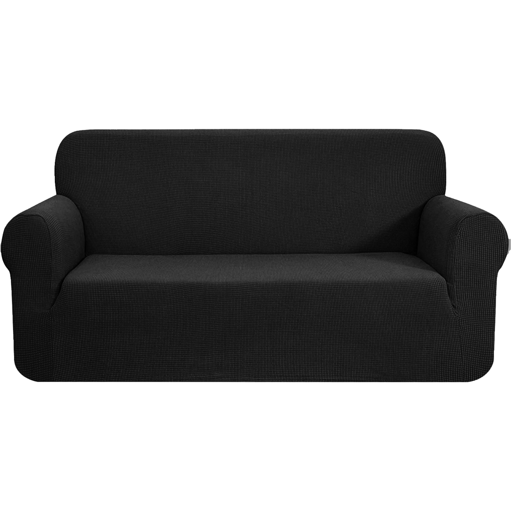 GOMINIMO Polyester Jacquard Sofa Cover 2 Seater (Black)