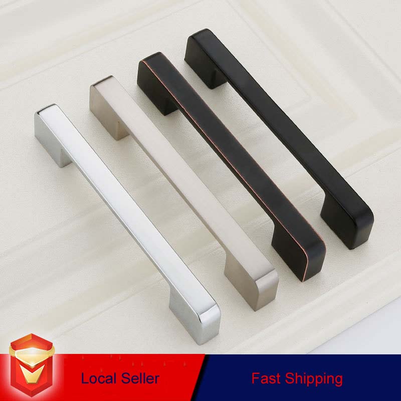 Zinc Kitchen Cabinet Handles Drawer Bar Handle Pull black+copper color hole to hole size 224mm