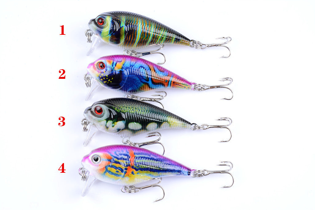 4x 5.5cm Popper Crank Bait Fishing Lure Lures Surface Tackle Saltwater