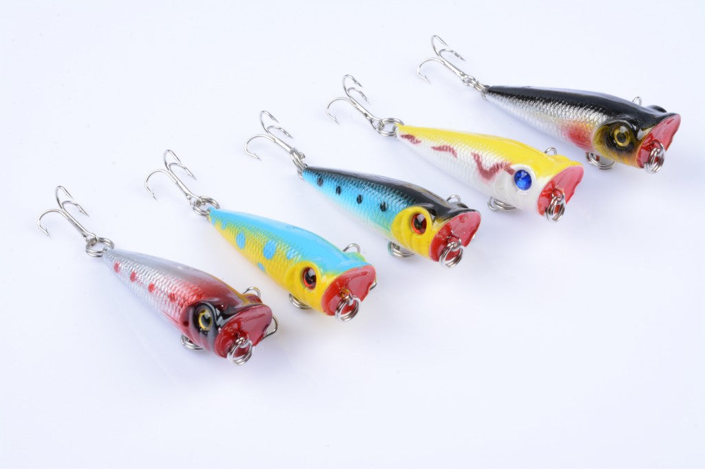 5X 5cm Popper Poppers Fishing Lure Lures Surface Tackle Fresh Saltwater