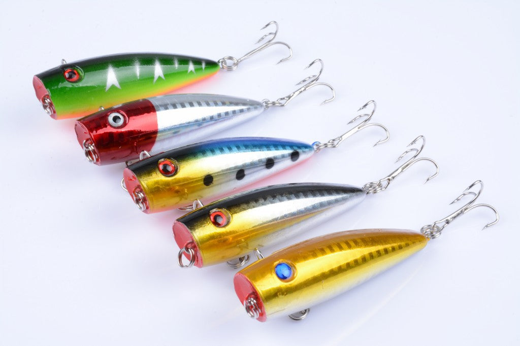 5X 7cm Popper Poppers Fishing Lure Lures Surface Tackle Fresh Saltwater