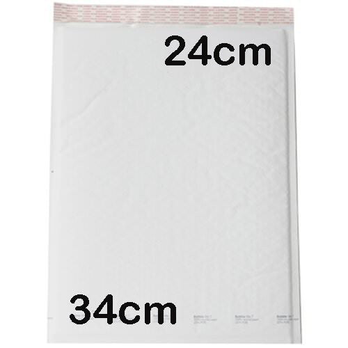 50 Wholesale Pack of 34*24cm White Padded Mailer Bag Envelope