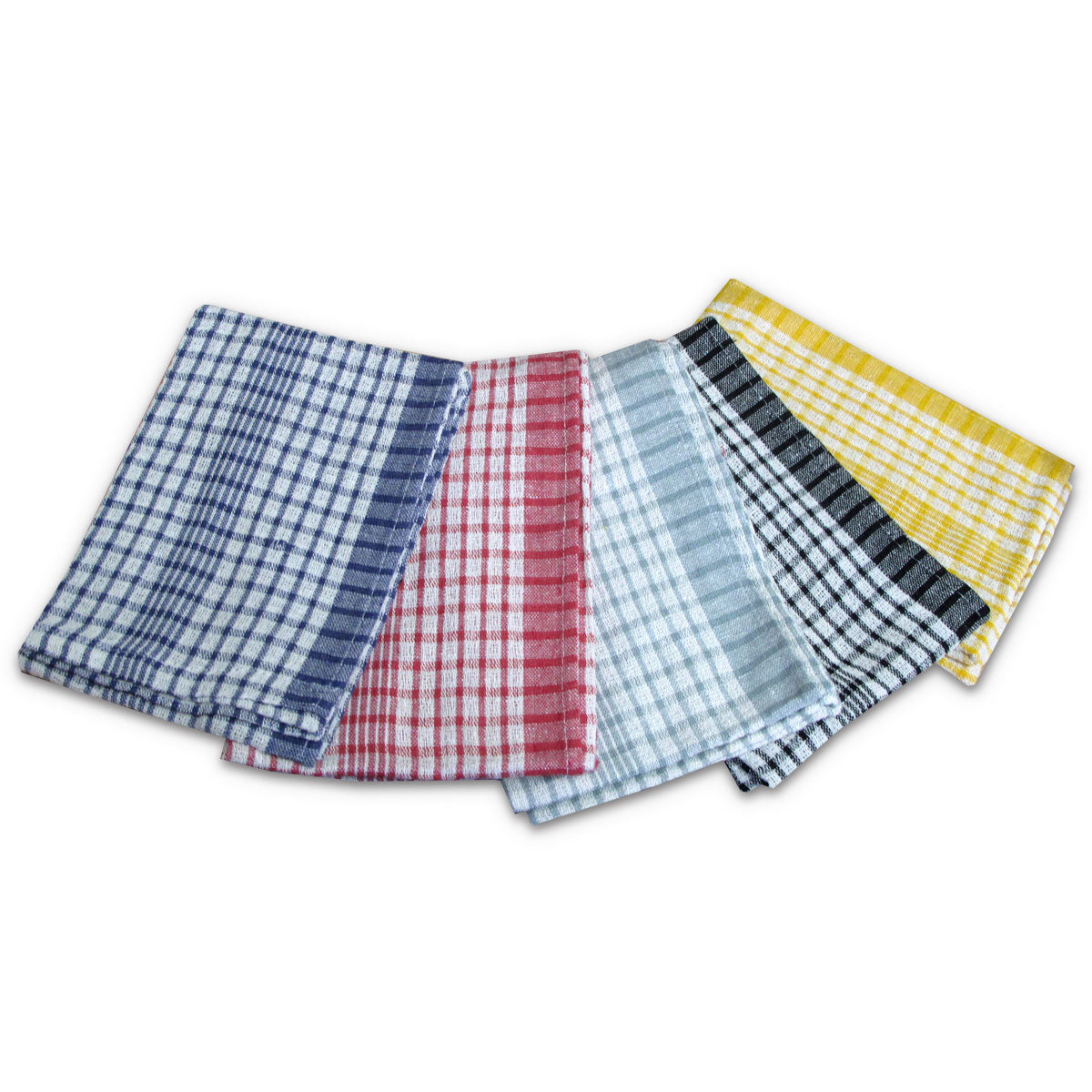 Hotel Living Checkered Set of 5 Cotton Tea Towels