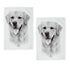 Set of 2 Delightful Dogs Cotton Kitchen Tea Towels 50 x 70 cm Golden Retriever